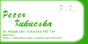 peter kukucska business card